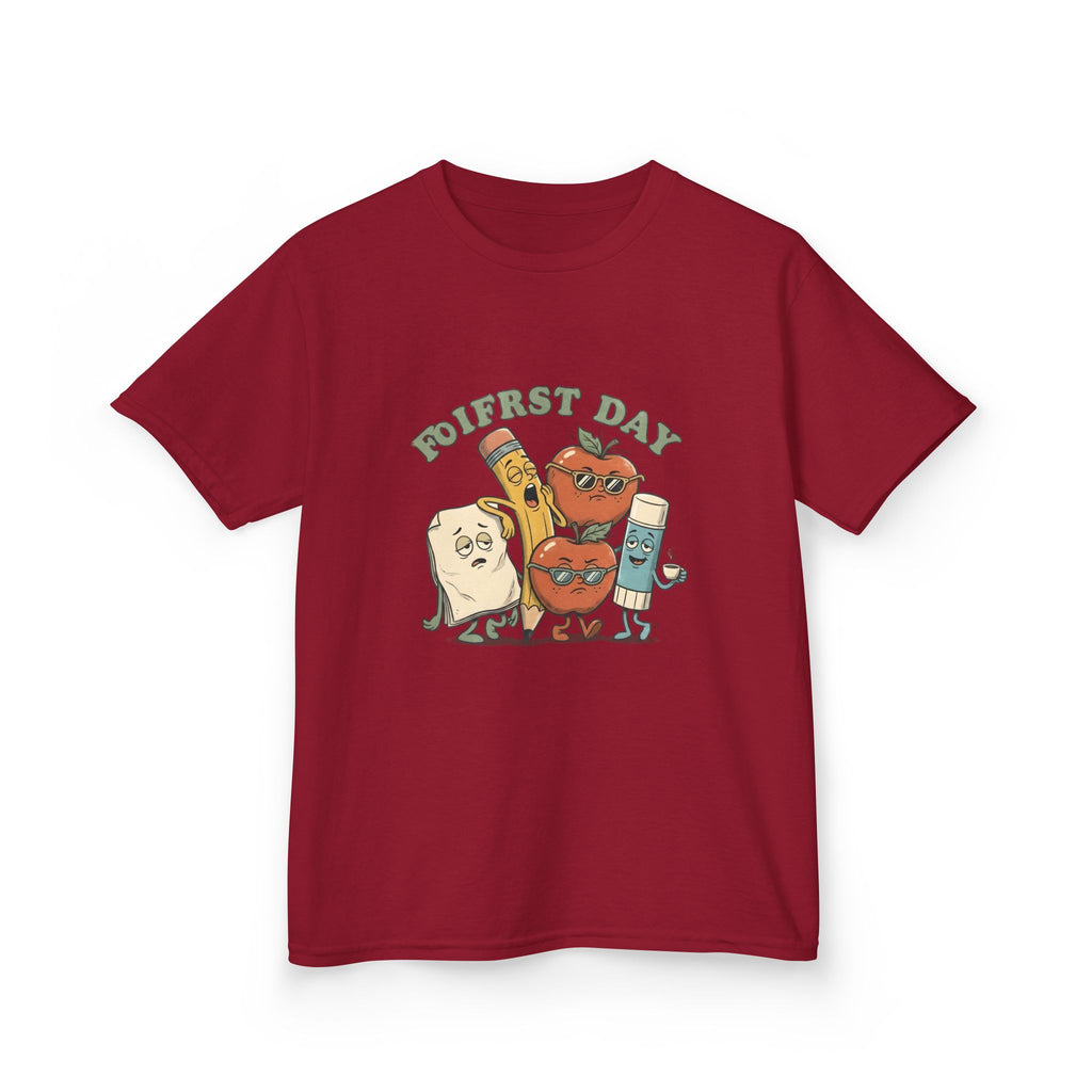 Kids Tee - Funny "FIRST DAY" Tired School Supplies Back to School 2026