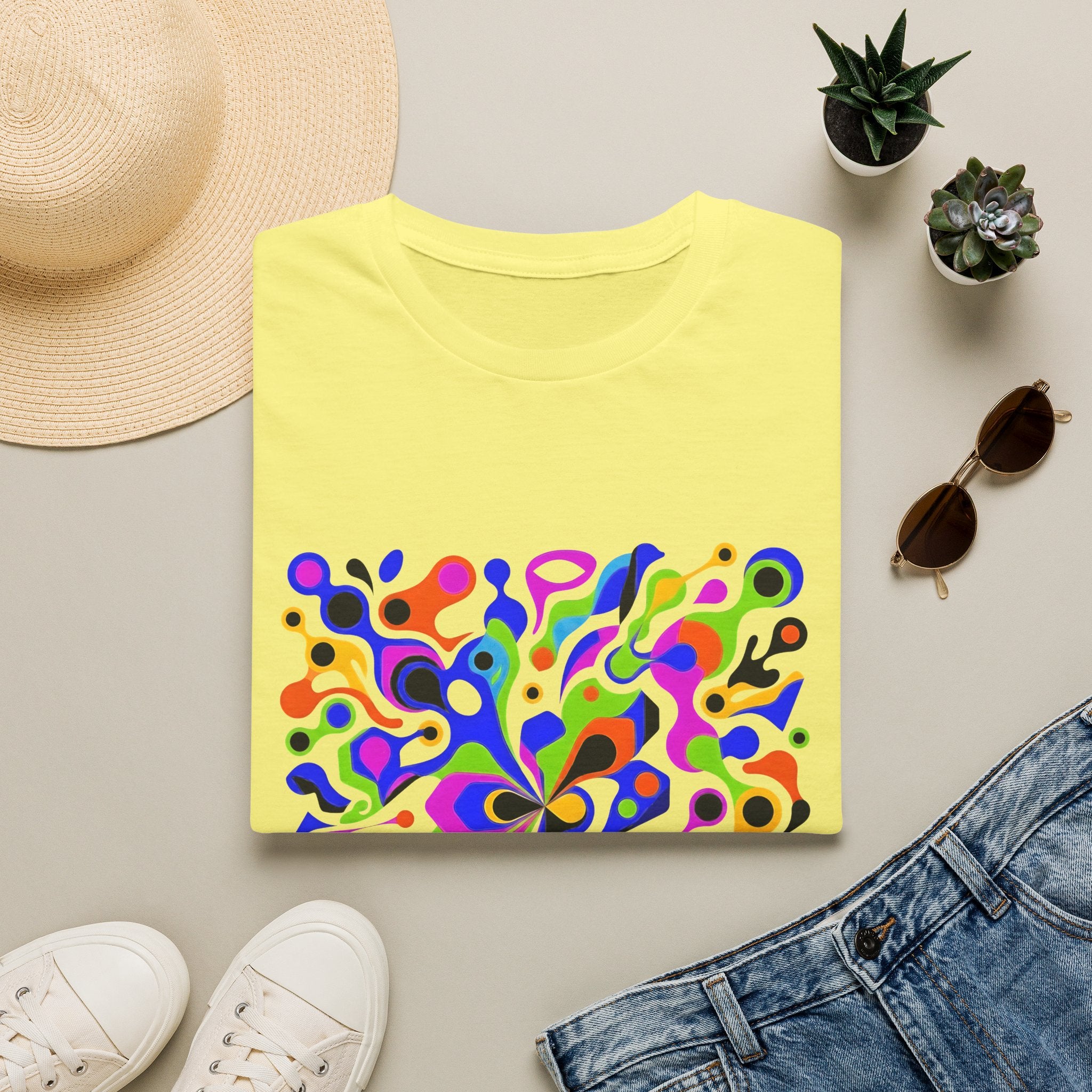 Unisex T-Shirt - Vibrant Organic Abstract | Psychedelic Flow