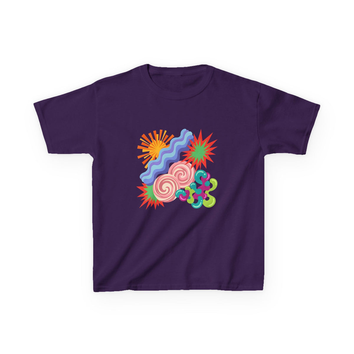 Kids T-Shirt - Playful Candy Explosion Abstract Art