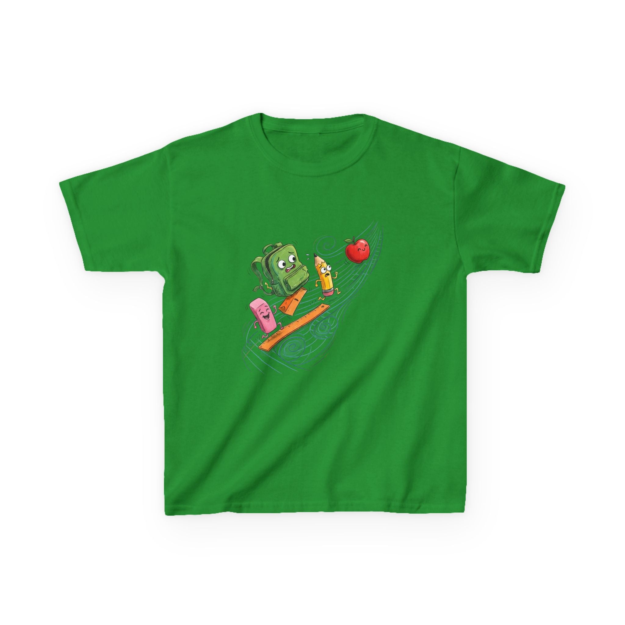 Kids Cartoon School Supplies T-Shirt - Back to School Chaos | 2026