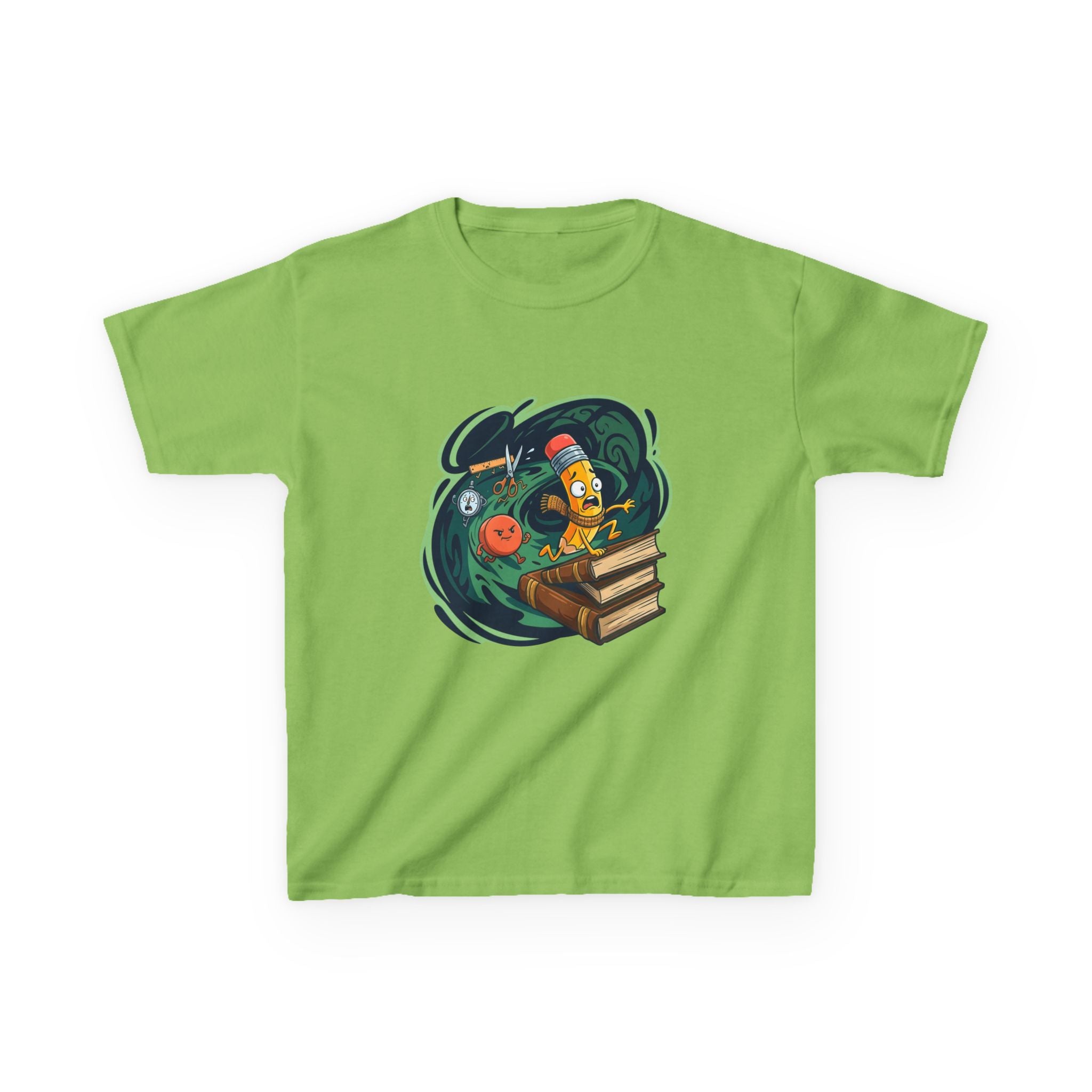 Kids School Supplies Tee - Whimsical Cartoon Design | Back to School