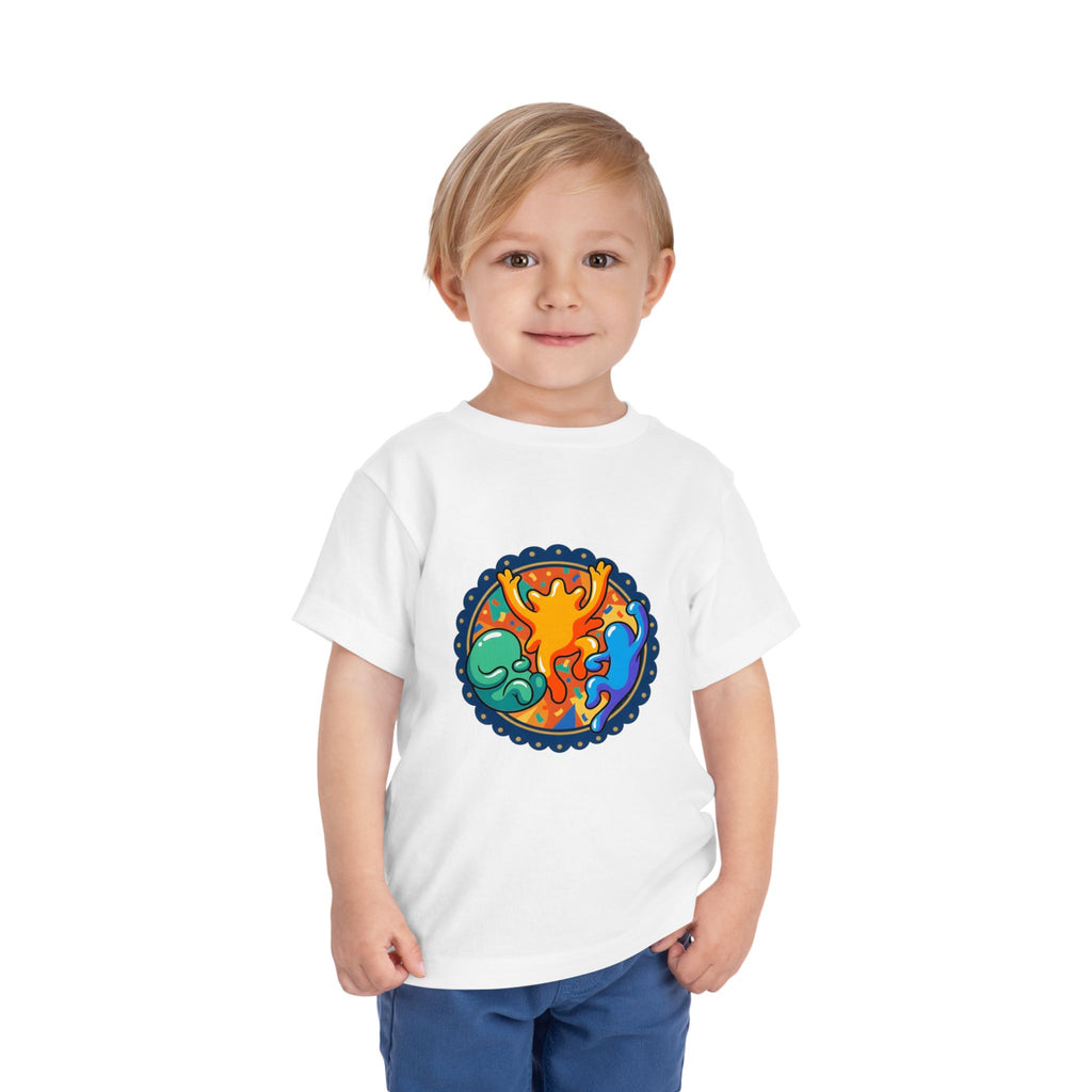 Toddler Tee - Vibrant Playful Celebration Dancing Confetti Shirt