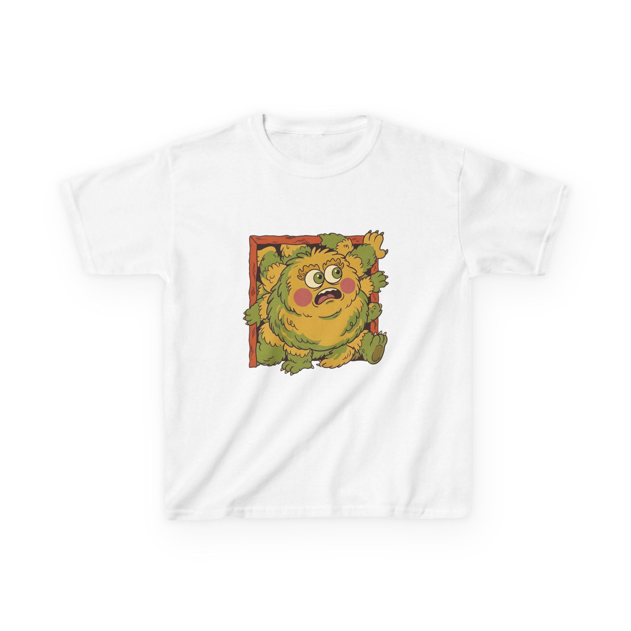 Kids Monster Tee - Whimsical Box Surprise Cartoon | Retro Colors