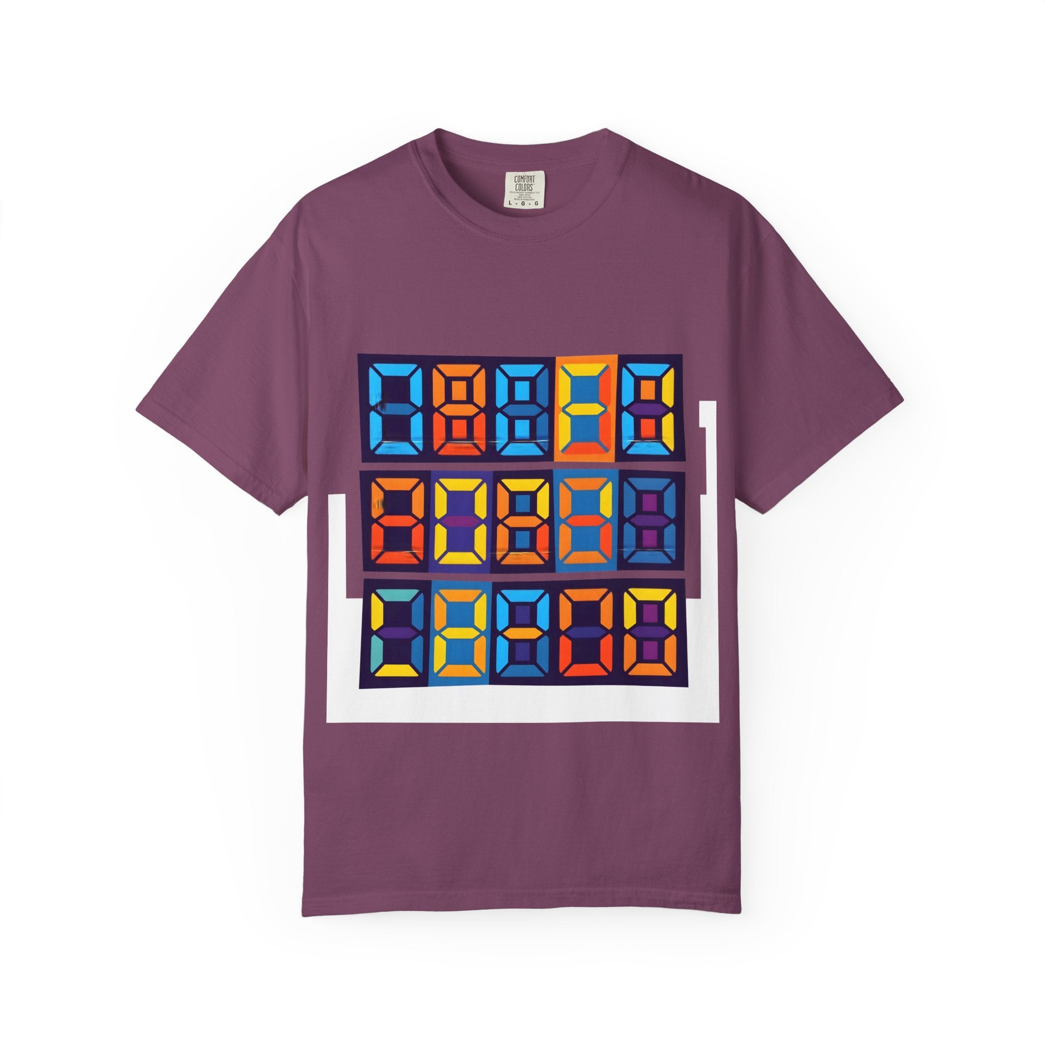 Unisex T-Shirt - Retro Tech 8-Bit Digital Display | Comfort Colors
