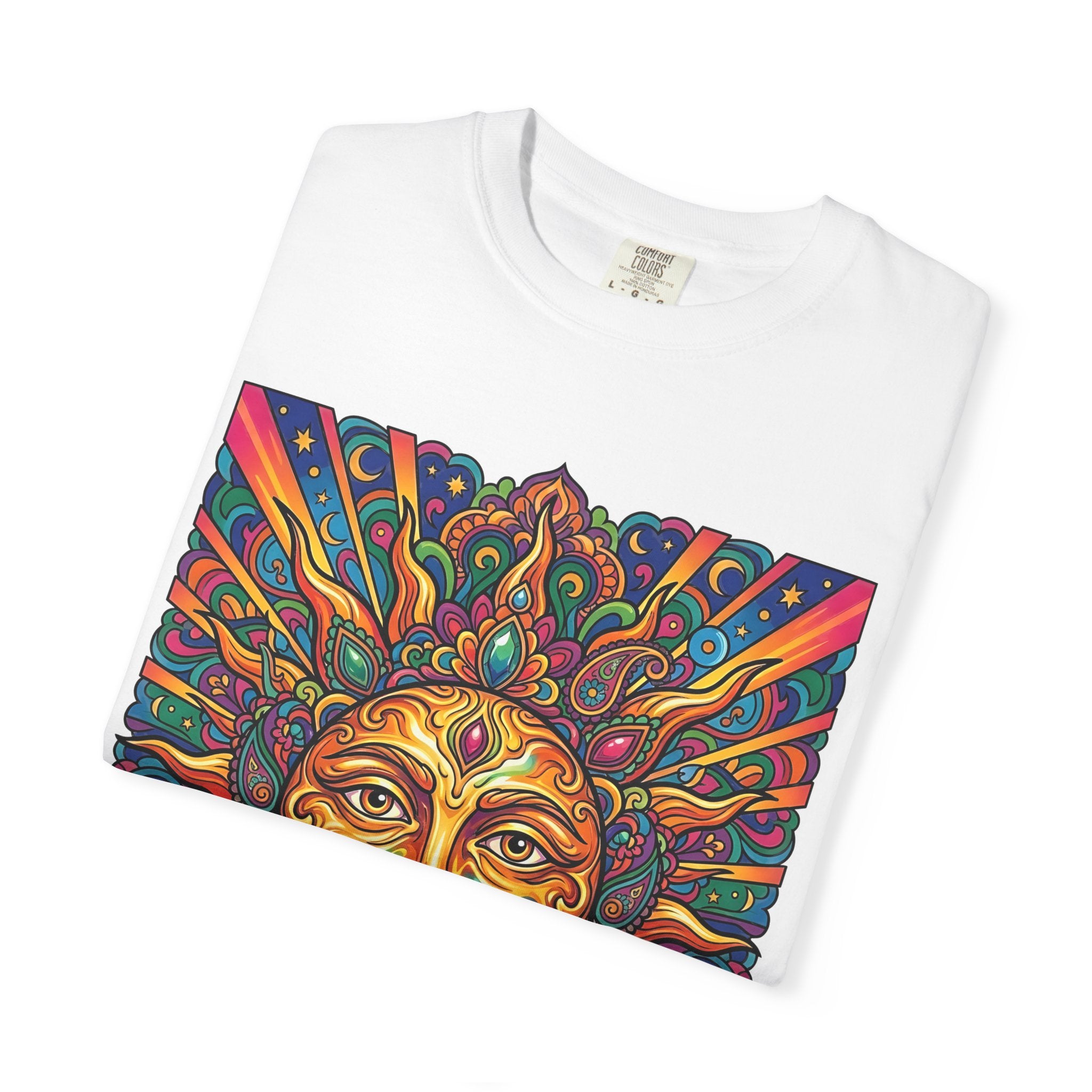 Unisex T-shirt - Psychedelic Sun Boho | Comfort Colors Garment-Dyed
