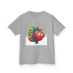 Kids Tee - Adventurous Apple Character Hiking T-Shirt