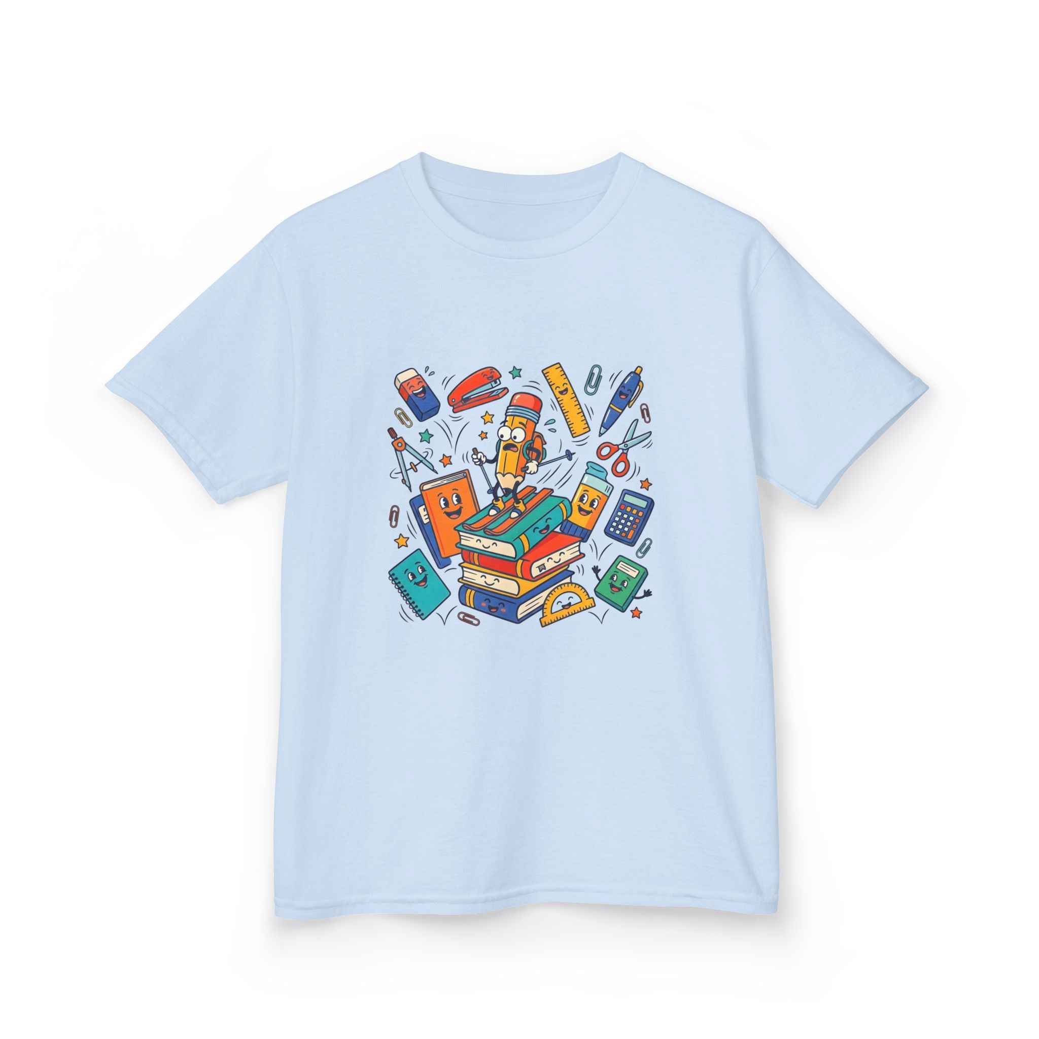 Kids T-Shirt - Cute Doodle School Supplies | First Day 2026