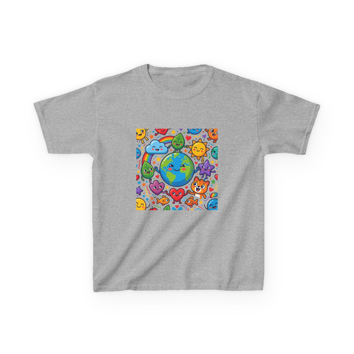 Kids Earth Day Tee - Happy Cartoon Planet | Nature Lovers
