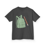 Kids Tee - Cartoon School Supplies Backpack Pencil | Back to School