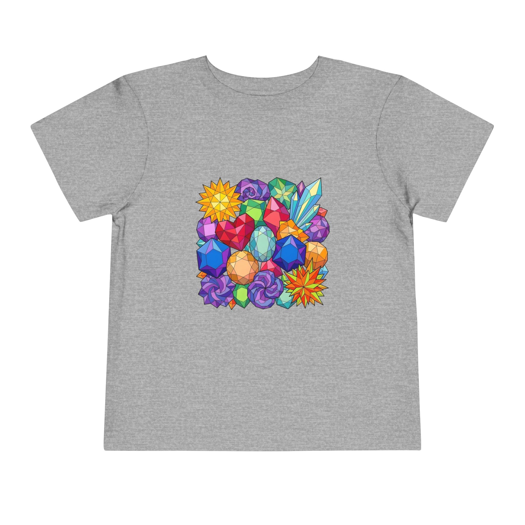 Toddler Tee - Vibrant Geometric Crystal & Gemstone Shirt