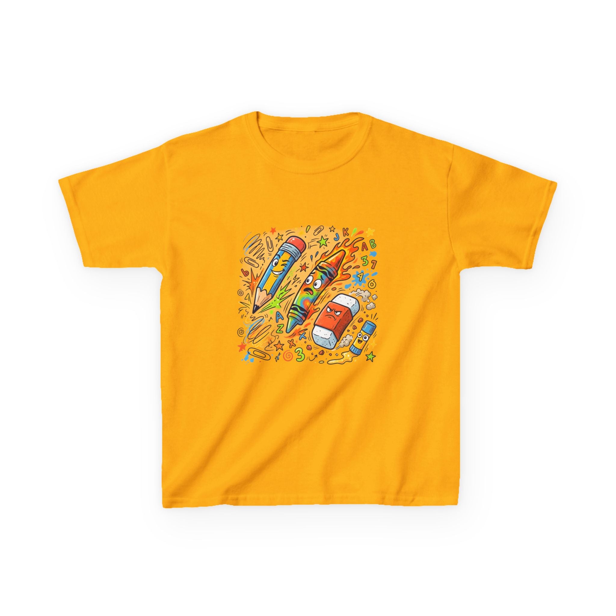 Kids Tee - Vibrant Doodle School Supplies | Back to School