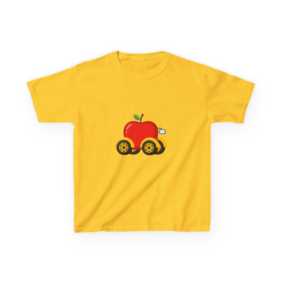 Kids T-Shirt - Apple On Wheels Graphic | Whimsical Fruit Car