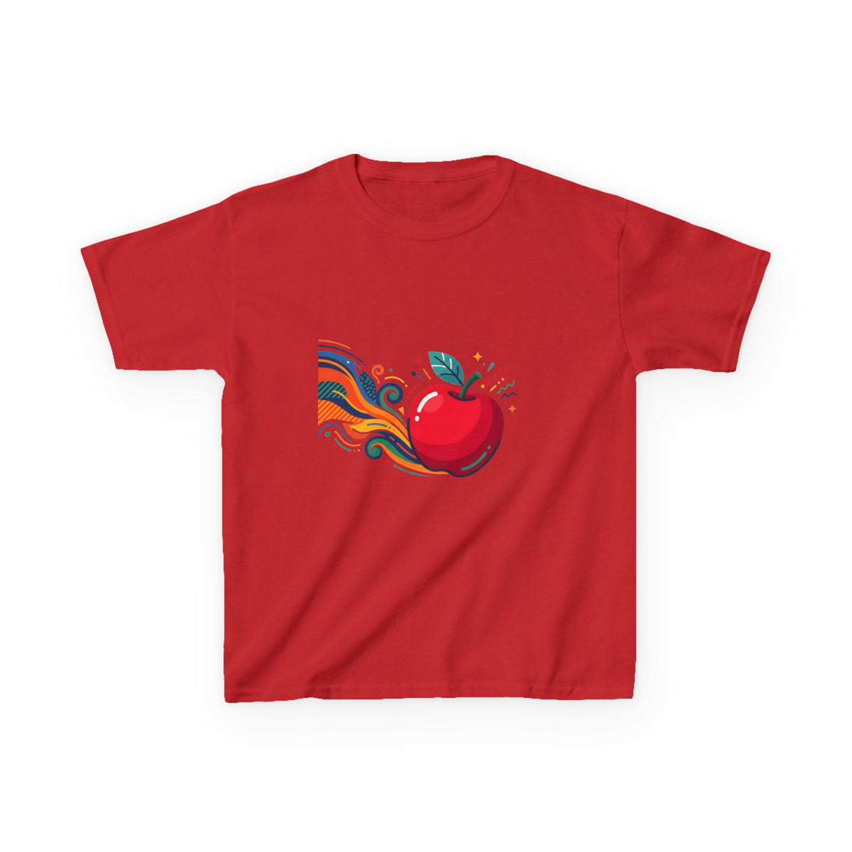 Kids Abstract Fruit Tee - Vibrant Apple Art | Creative Design