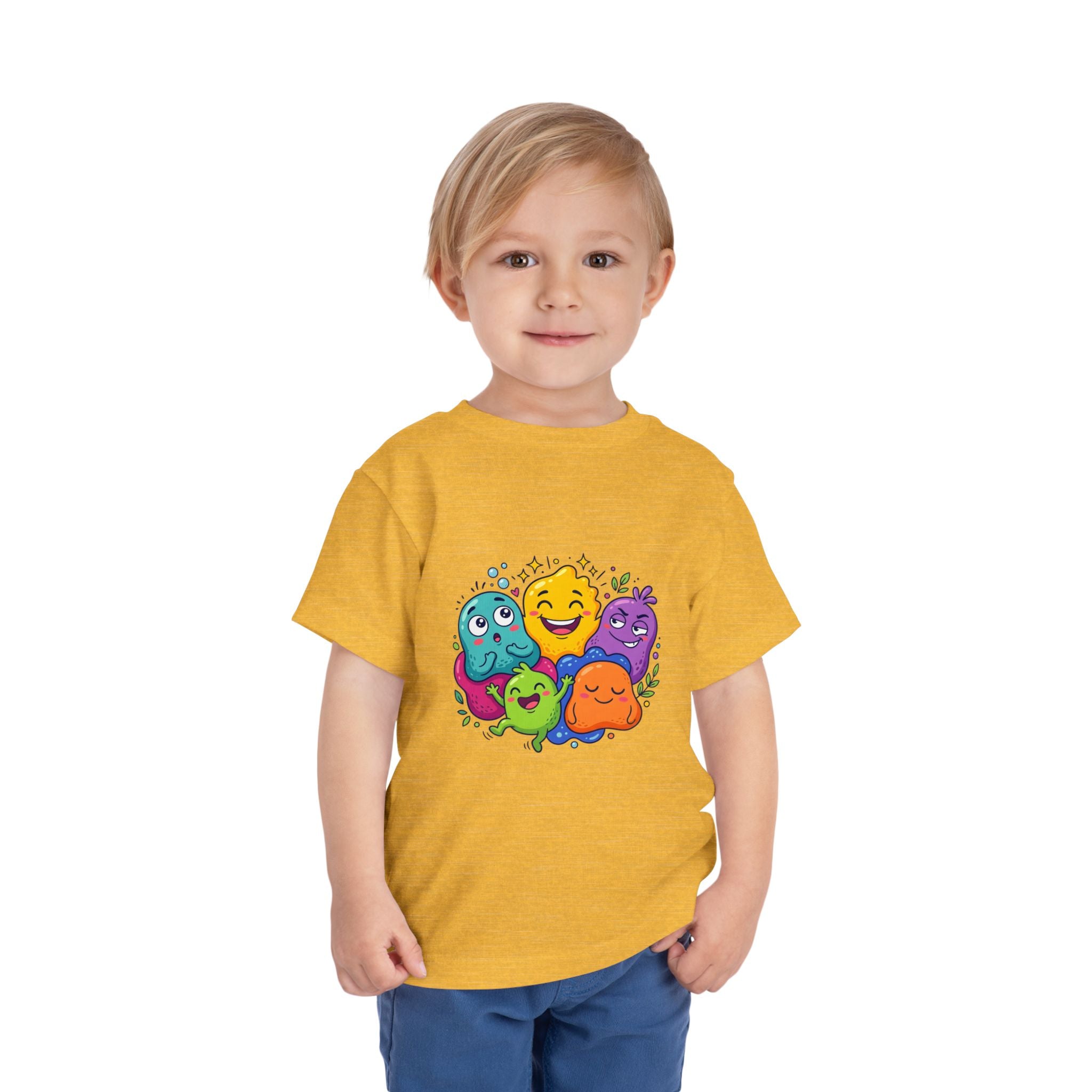 Toddler Monster Tee - Cute Happy Colorful Cartoon Kids Shirt