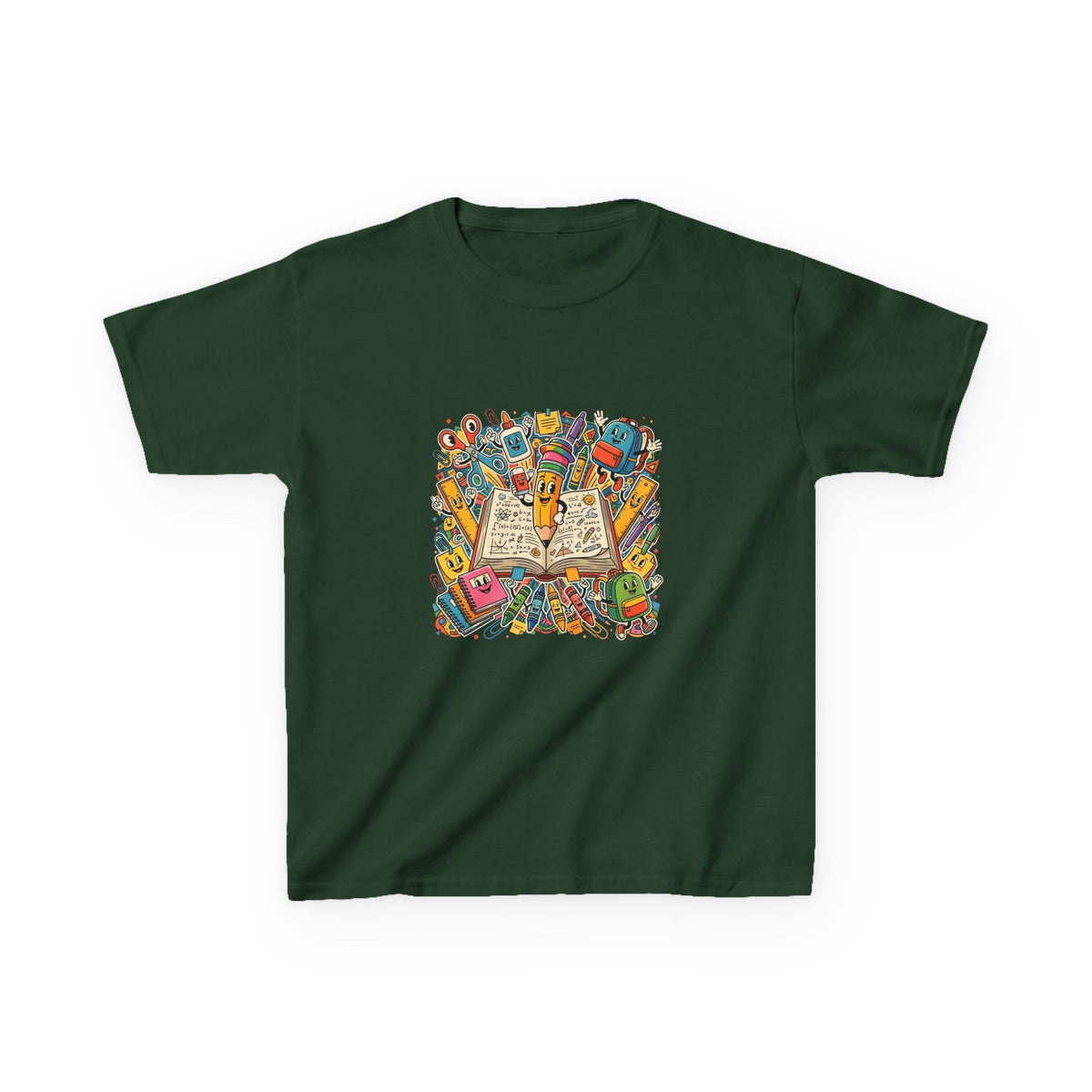 Kids Back to School Tee - Math Equations & School Supplies | 2026