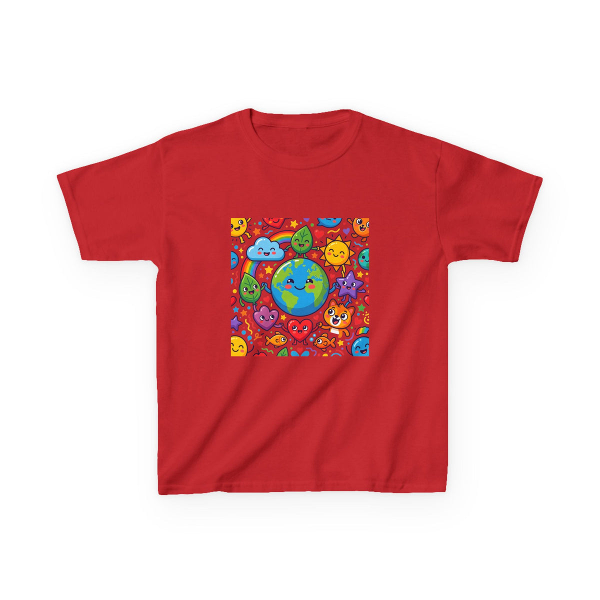 Kids Earth Day Tee - Happy Cartoon Planet | Nature Lovers