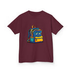 Kids Heavy Cotton Tee - Sad Backpack Cartoon | Back to School 2026