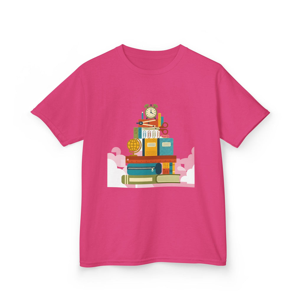 Kids Tee - Flat Vector School Supplies Stack | Back to School 2026