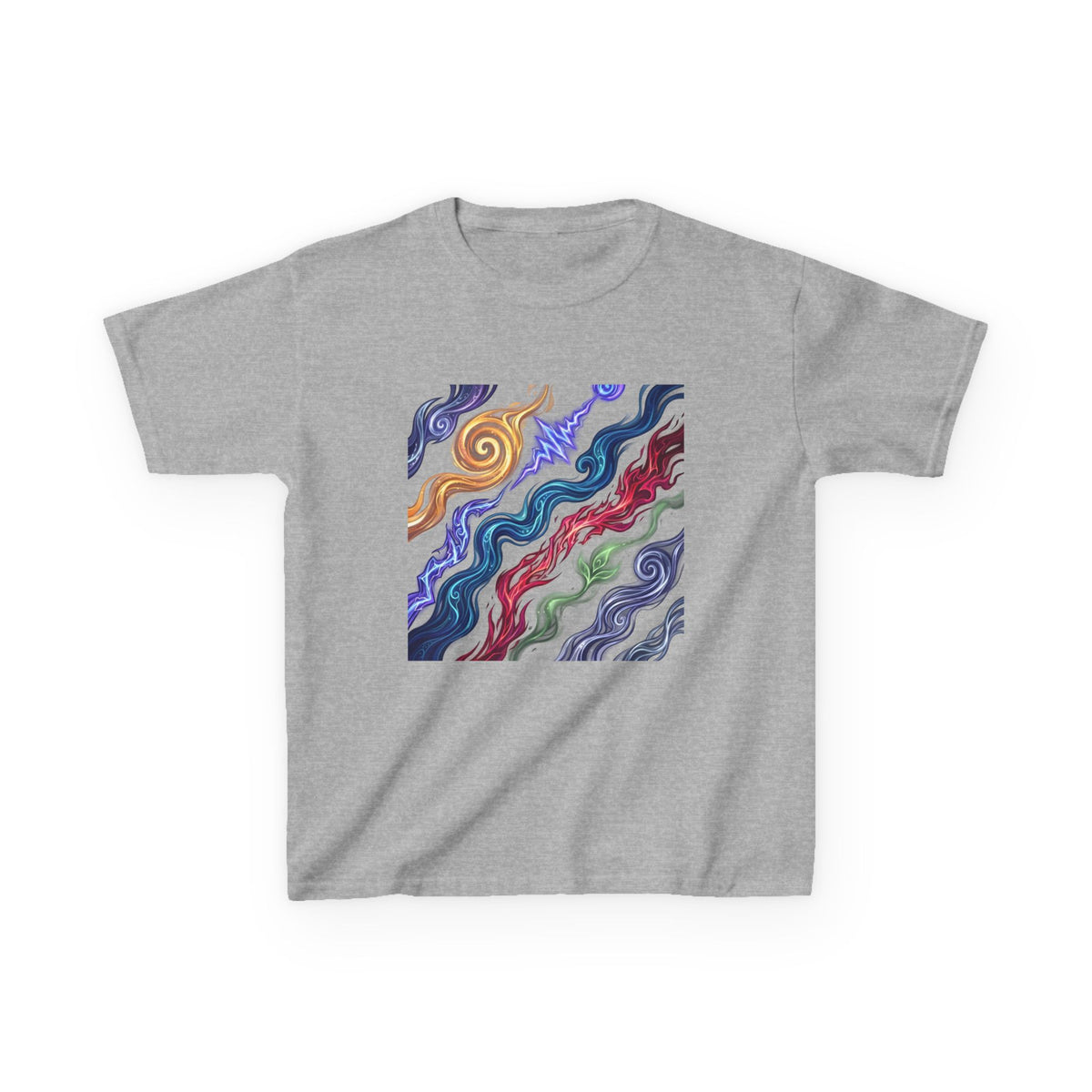 Kids Tee - Vibrant Elemental Magic Energy | Fantasy Glow