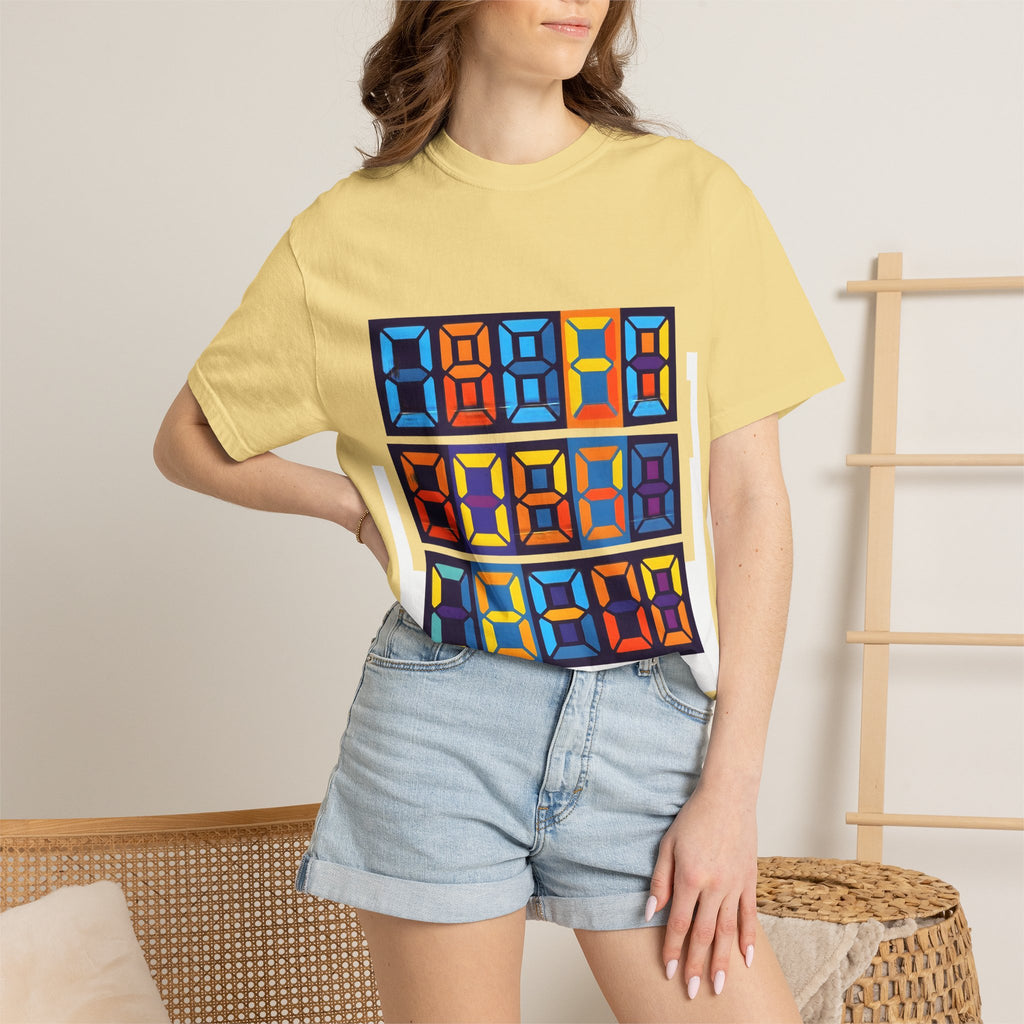Unisex T-Shirt - Retro Tech 8-Bit Digital Display | Comfort Colors