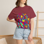 Garment-Dyed T-shirt - Joyful Abstract Creatures | Whimsical Graphic