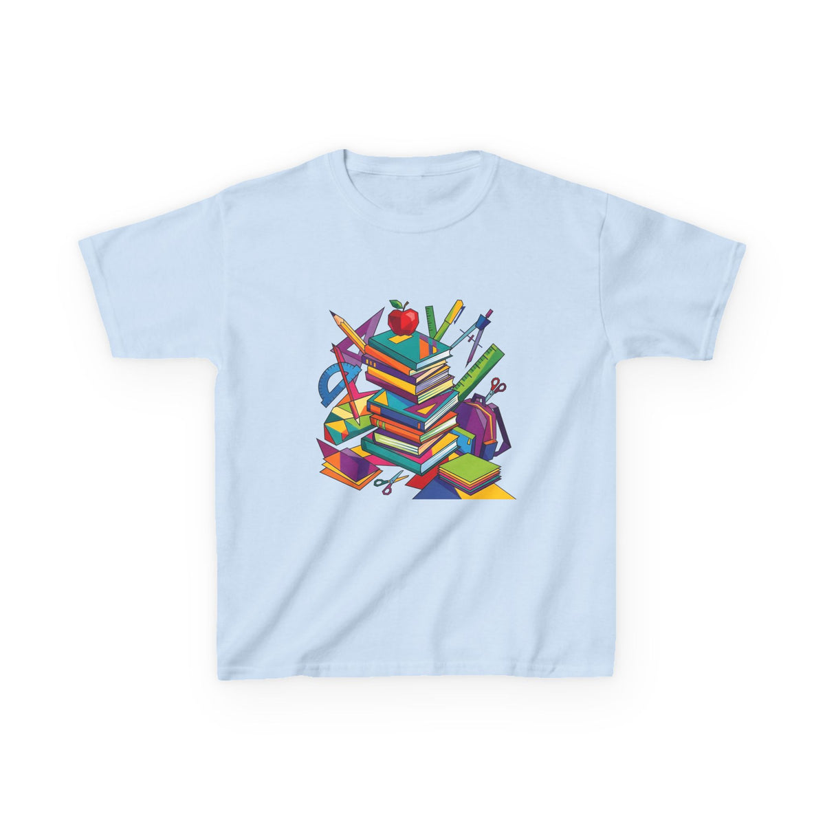 Kids T-Shirt - Geometric School Supplies Tee | Back to School