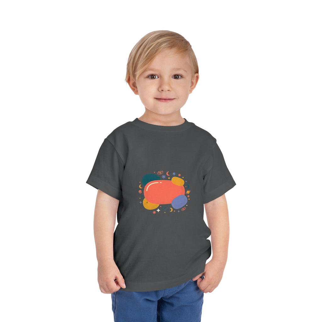 Toddler Short Sleeve Tee - Whimsical Space Design | Kids Cosmic
