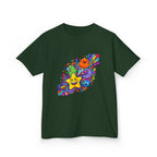 Kids Psychedelic Monster Tee - Vibrant Cartoon Doodle Shirt