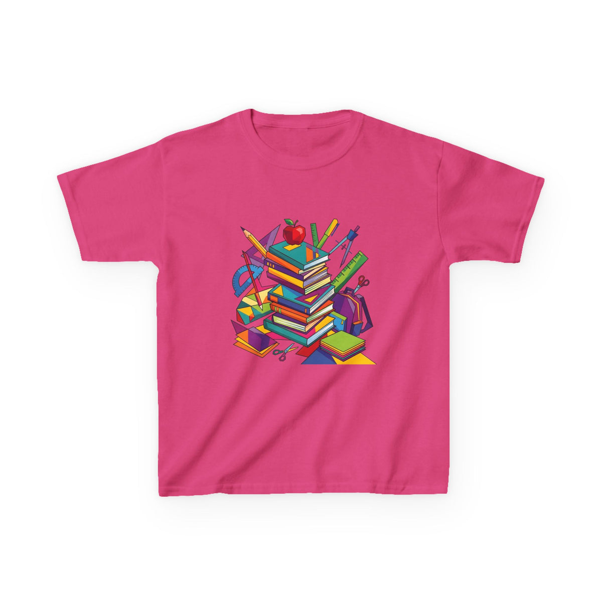 Kids T-Shirt - Geometric School Supplies Tee | Back to School