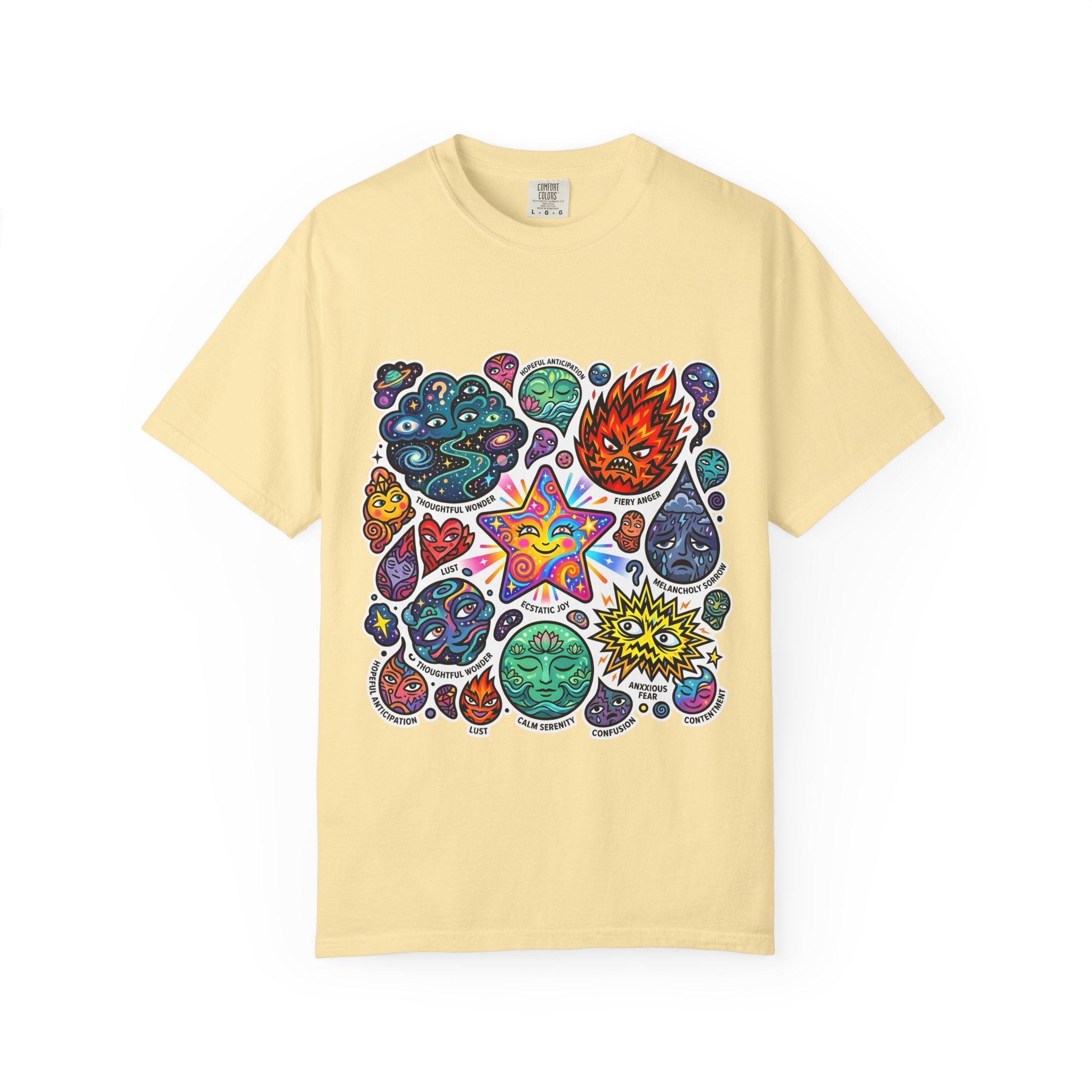 Comfort Colors T-Shirt - Psychedelic Emotions Art | Mental Health