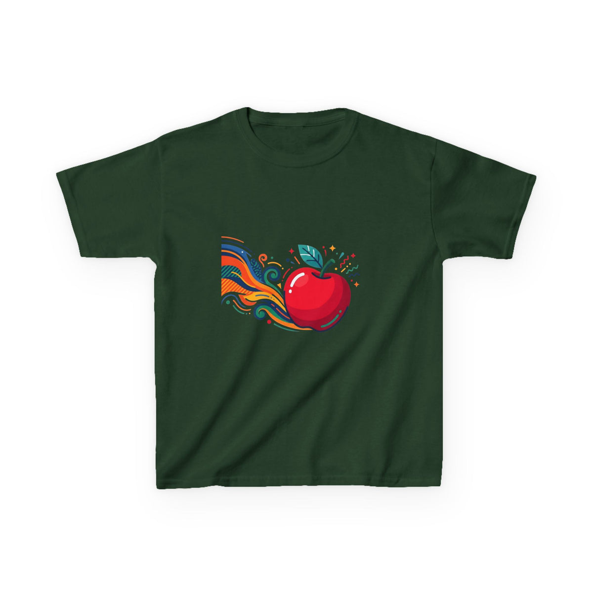 Kids Abstract Fruit Tee - Vibrant Apple Art | Creative Design