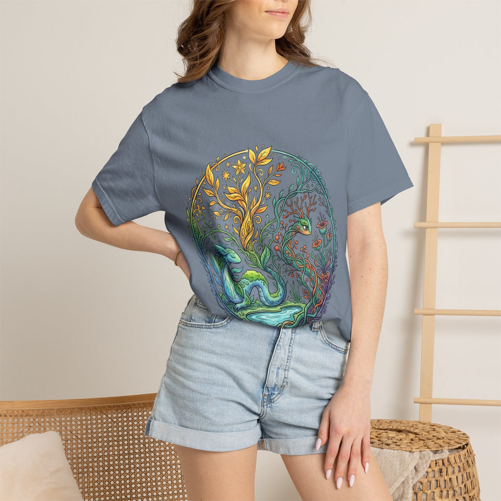 Elemental Dragon Tree T-Shirt - Mystical Nature Art | Comfort Colors