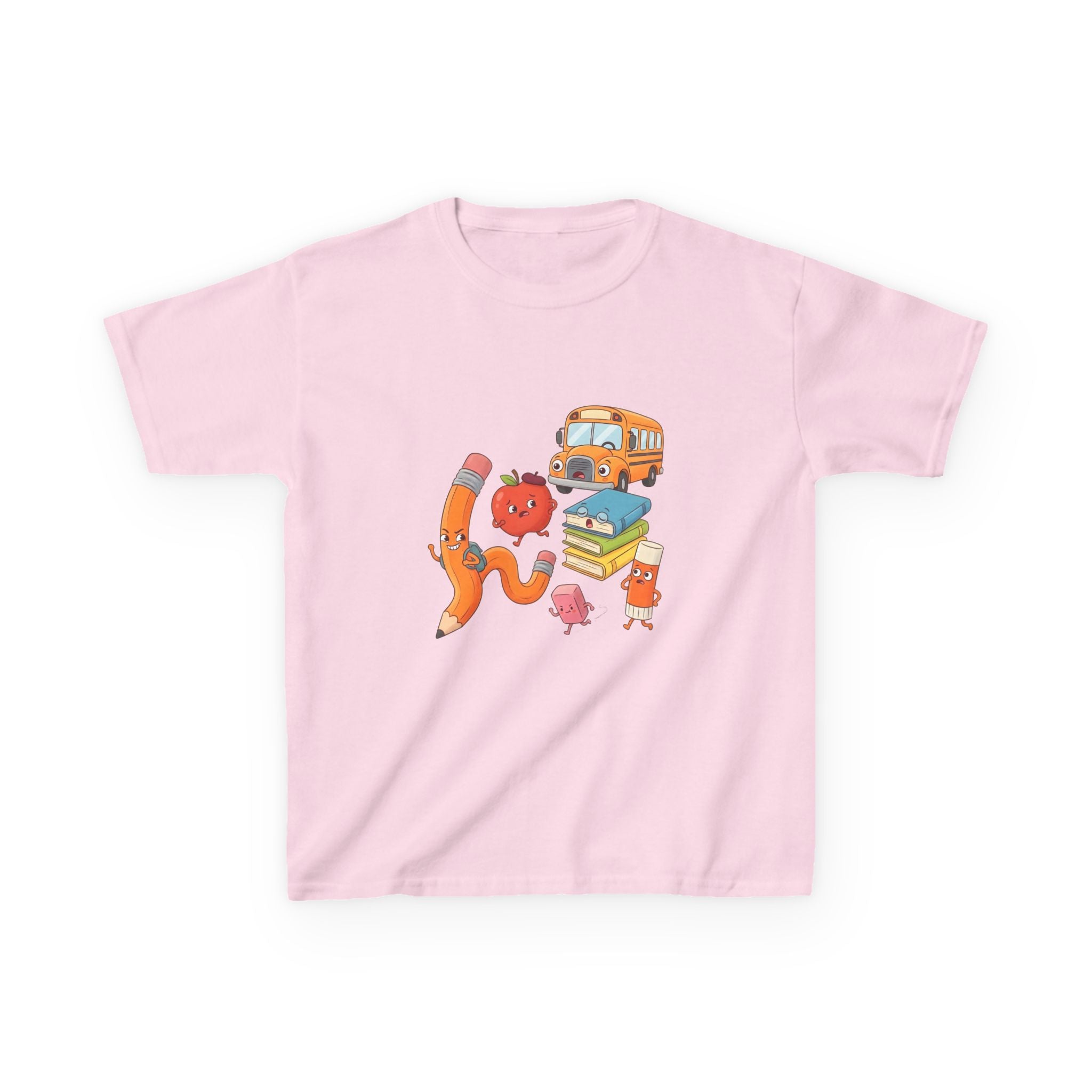 Kids T-Shirt - Cute Cartoon School Supplies | First Day of School