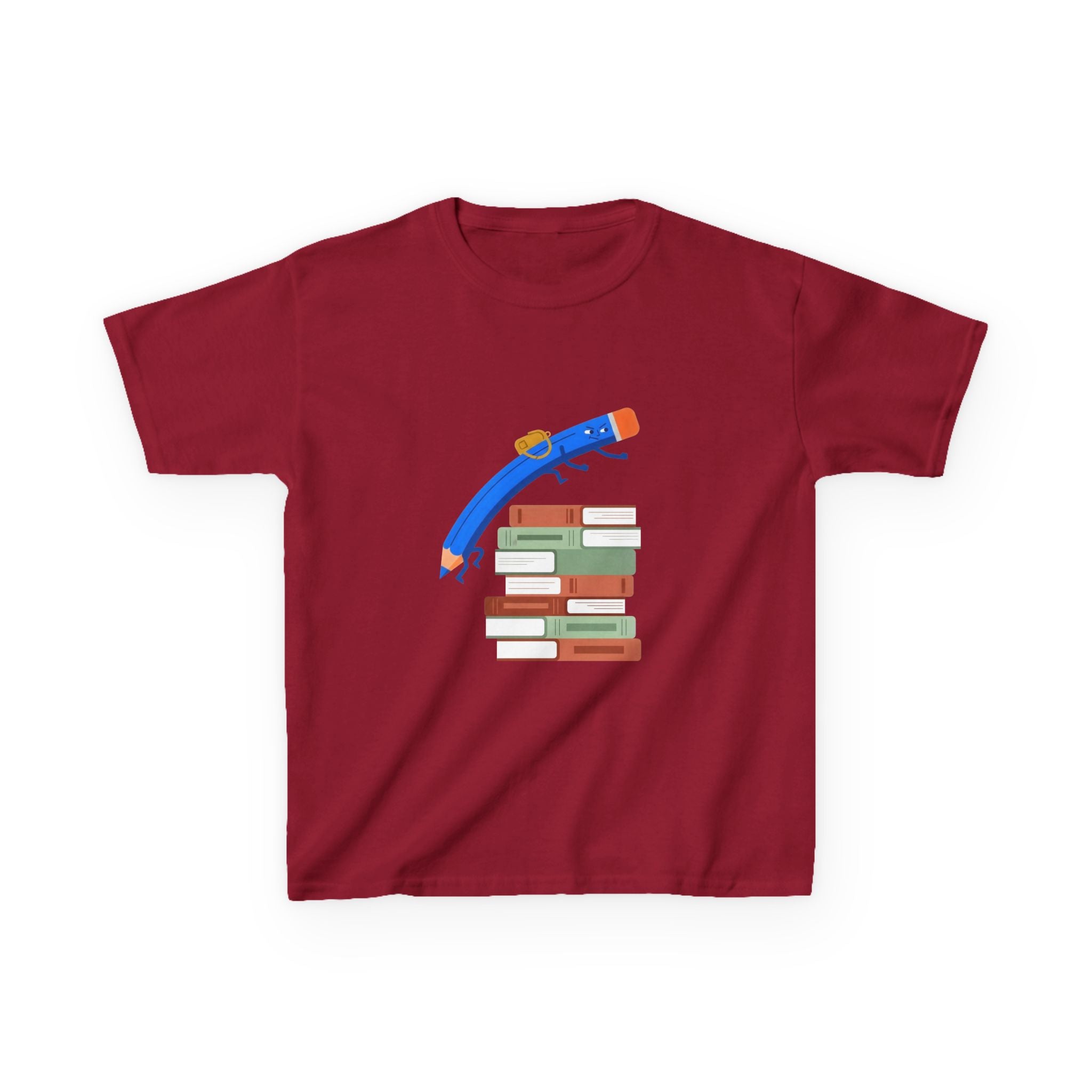 Kids Tee - Back to School Education | Books & Pencil