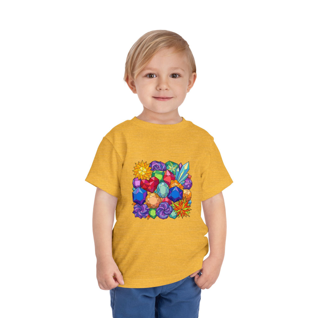 Toddler Tee - Vibrant Geometric Crystal & Gemstone Shirt