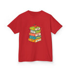 Kids Bookworm Tee - Whimsical Retro Reading & Learning Design