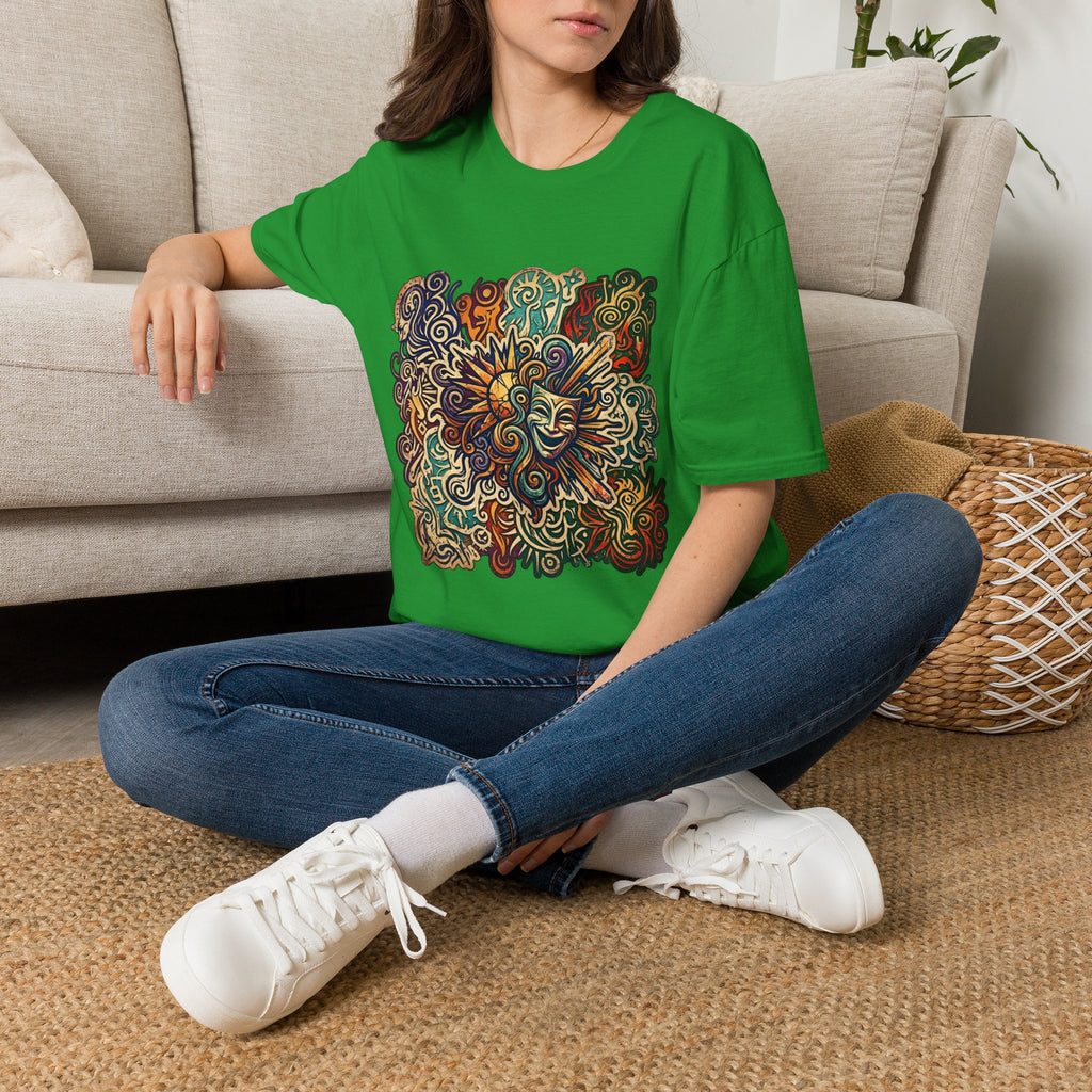 Unisex T-Shirt - Retro Psychedelic Theater Comedy Mask | Abstract Art