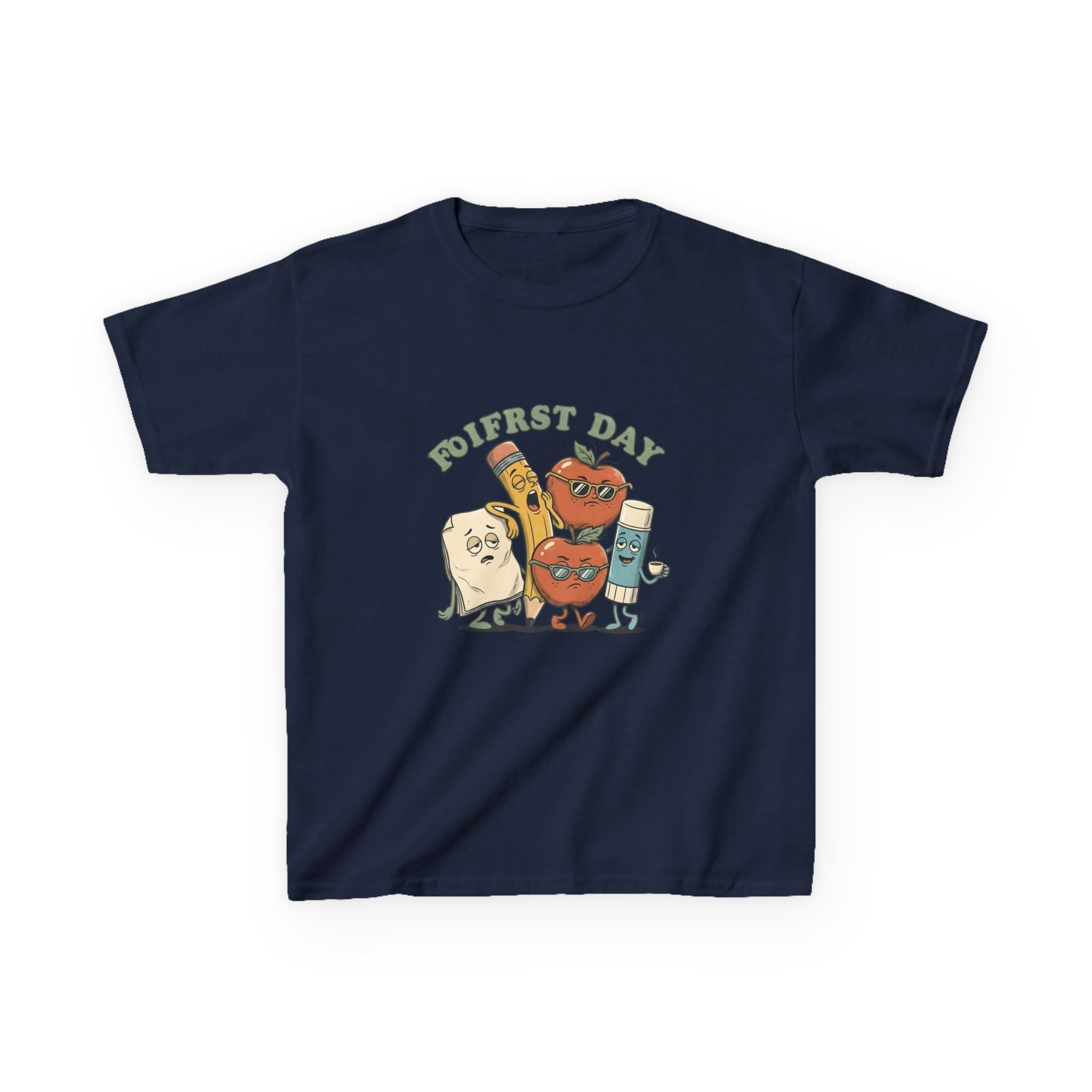 Kids Tee - Funny "FIRST DAY" Tired School Supplies Back to School 2026