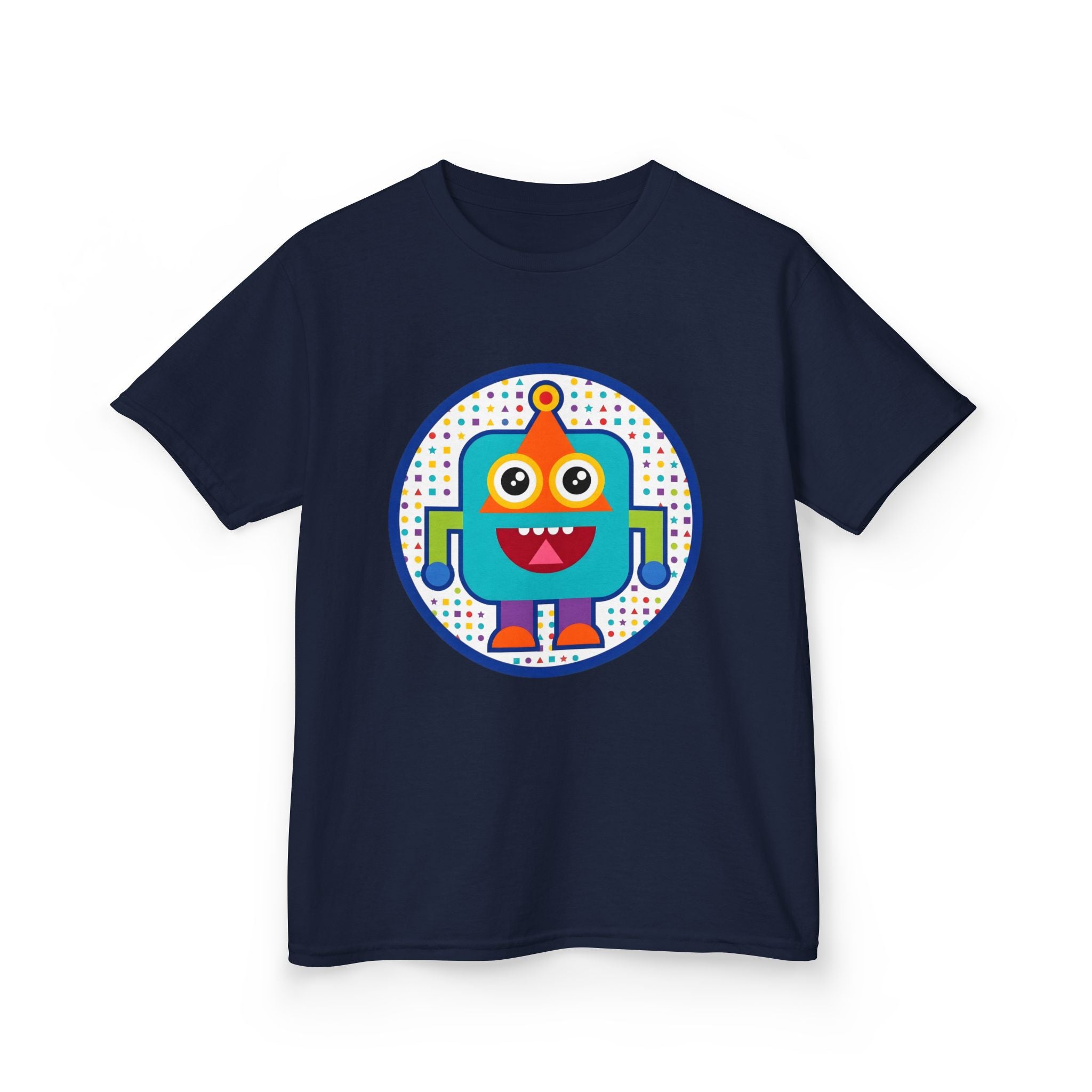 Kids Robot T-Shirt - Cute Geometric Design | Festive Party Tee
