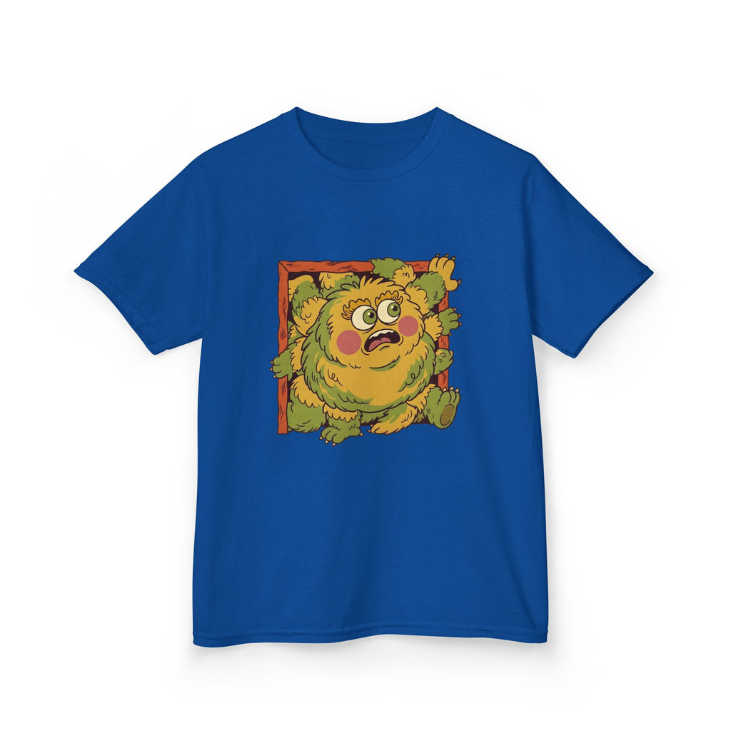 Kids Monster Tee - Whimsical Box Surprise Cartoon | Retro Colors