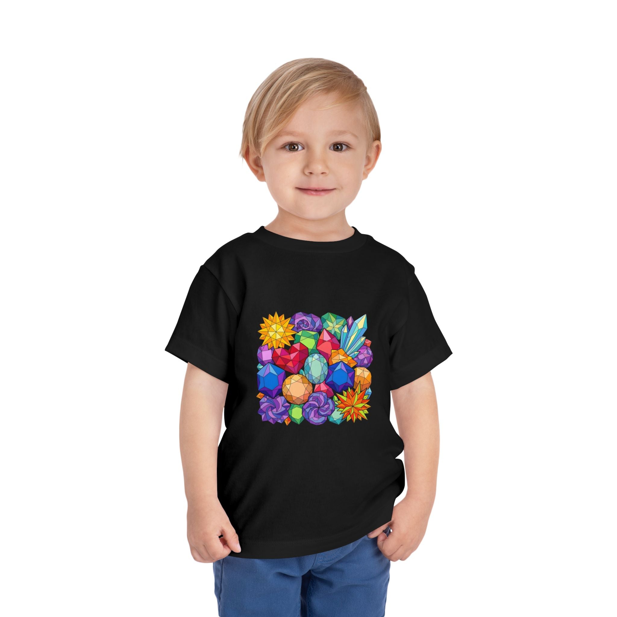 Toddler Tee - Vibrant Geometric Crystal & Gemstone Shirt