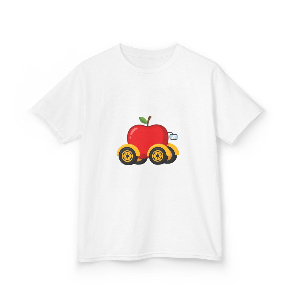 Kids T-Shirt - Apple On Wheels Graphic | Whimsical Fruit Car