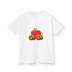 Kids T-Shirt - Apple On Wheels Graphic | Whimsical Fruit Car