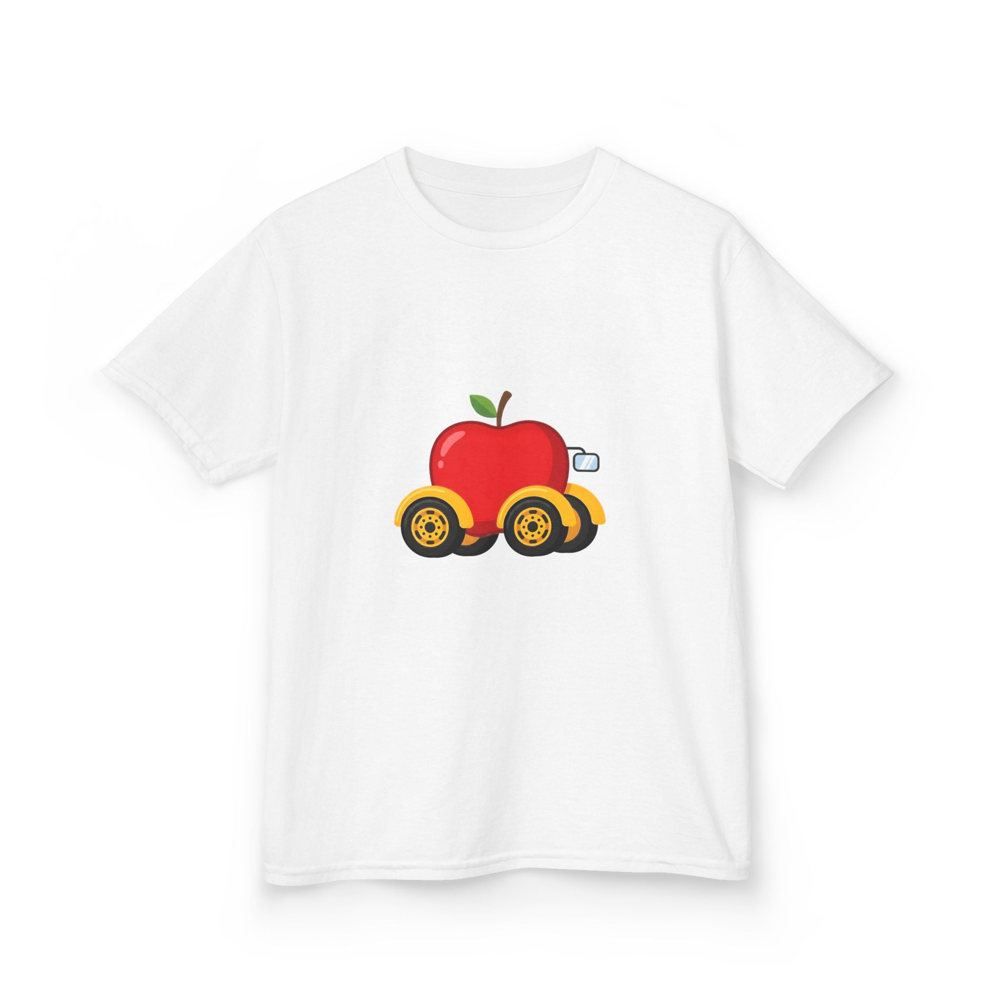Kids T-Shirt - Apple On Wheels Graphic | Whimsical Fruit Car