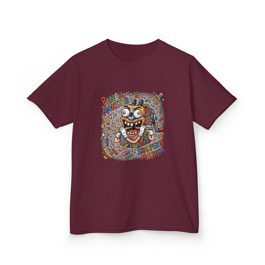 Kids Tee - Pencil Monster "Sharpenin' Mayhem" Cartoon | School