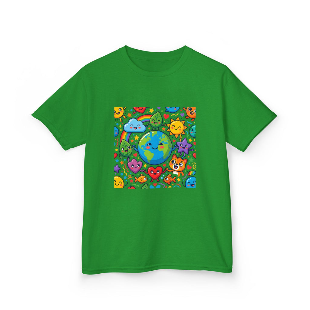 Kids Earth Day Tee - Happy Cartoon Planet | Nature Lovers