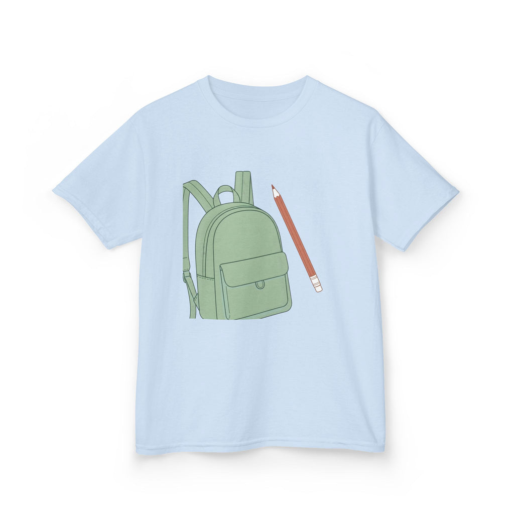 Kids Tee - Cartoon School Supplies Backpack Pencil | Back to School