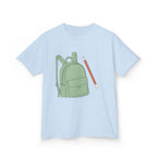 Kids Tee - Cartoon School Supplies Backpack Pencil | Back to School
