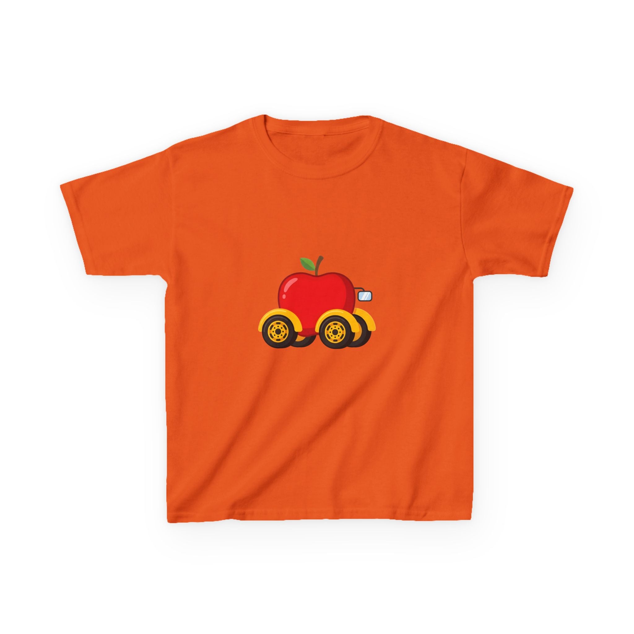 Kids T-Shirt - Apple On Wheels Graphic | Whimsical Fruit Car