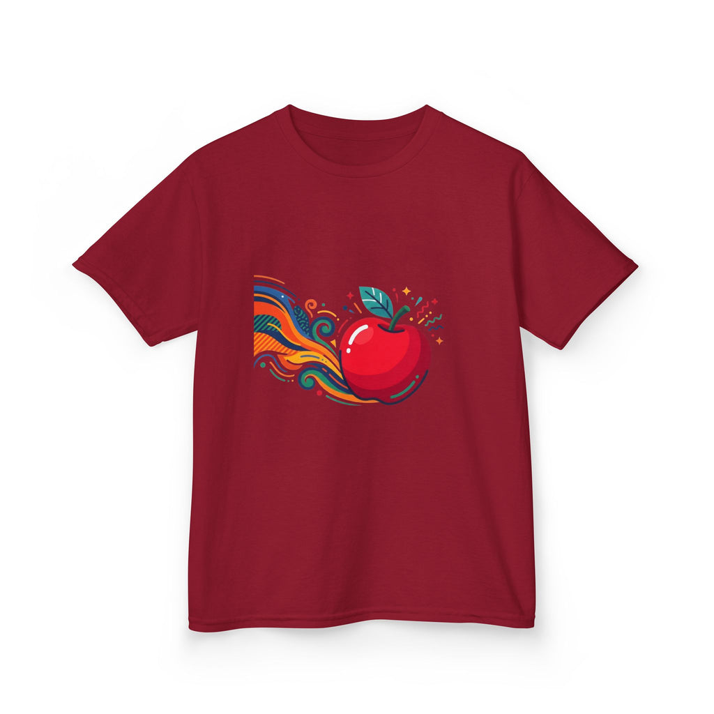Kids Abstract Fruit Tee - Vibrant Apple Art | Creative Design
